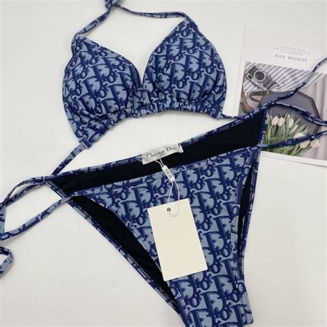 blauwe dior bikini|dior swimsuit tops.